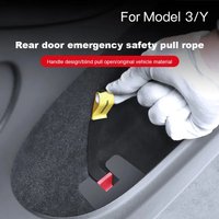Car Rear Door Emergencies Safety Pull Rope for Tesla Model 3 2021-2023 Y 2021-2024 Mechanical Switch Handle Emergency Puller