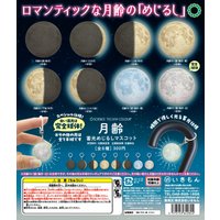 Ikimon capsule toys cute kawaii Moon Lunar Phase Glow-in-the-dark Mejirushi Mascot bottle umbrella mark flat pendant figures