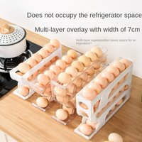 3/4-layer Automatic Egg Roller Dedicated Egg Storage Box for Household Kitchens Space-saving and Large-capacity Egg Organiser