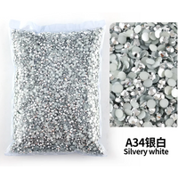 Mineral silver 2-6mm Resin Non Hot Fix Rhinestones Bulk Wholesale Flat Back Plastic Nail Ab Trimmings Crystals For Crafts