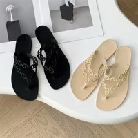 2025 Summer Women Slippers Bow Flip Flops Rivet Flats Sandals Outdoor Transparent Crystal Beach Shoes Female Open Toe Shoes image 4