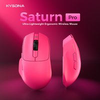 KYSONA Saturn Pro Gaming Mouse PAW3395 Sensor 58g Lightweight BT 2.4G Tri-mode 8000Hz Polling Rate 26000DPI Wireless mouse