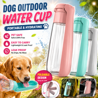 Portable Dog Water Bottle Leak Proof Dogs Outdoor Travel Water Cup Pet Drinking Dispenser With Lanyard For Walking Hiking