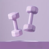 1pc 1kg Ladies Women Dumbbells Set Aerobic Training Hand Weights Workout Gym Home Fitness