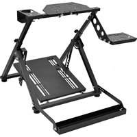 Minneer X-Frame Rennlenkradständer mit Sitzschlitz & Getränkehalter für Logitech, Thrustmaster - Lenkrad, Pedale, Schalthebel Nicht Enthalten