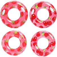 Strawberry Cherry Swim Ring Inflatable Pool Float Swim Tube Adult Swimming Circle Swim Accessory For Water Sports Beach Vacation