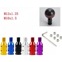 Universal Car Auto Aluminum Gear Shift Knob Adapter for Non Threaded Shifters M10x1.5/M12x1.25