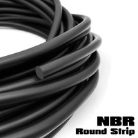 2/5/10M Dia 0.8 1 1.5 2 2.5 3 4 5 6mm Solid Black NBR Sealing Strip Oil Resistance Nitrile Rubber Round Strip NBR Strip