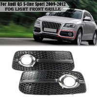 Car Front Bumper Fog Light Grill Cover For Audi Q5 S-line Sport 2009 2010 2011 2012 Auto Fog lamp Grille Facelift 8R0807681E