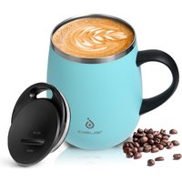 Ideus insulated coffee cup, 16-ounce 304 double-layer stainless steel vacuum insulated mug, suitable for office use