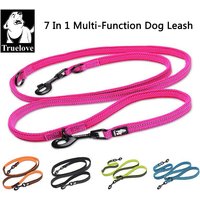 Truelove 7 In 1 Multi-Purpose Adjustable Dog Lead Hand Free Pet Training Leash Reflective Dog Leash Walk 2 Dogs Harness TLL2411