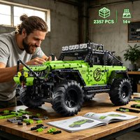 KAVOWORLD 1:8 Scale Heavy-duty 4WD Off-Road Truck Bricks 2357PCS Detailed Mechanical Engineering Kit Adult DIY Gifts for Teens image 4