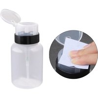 200ml Empty Pump Dispenser Refillable Polish Cleanser Remover Bottle UV Gel Nail Art Clean Liquid Acetone Bottle