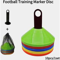 10PCS Soccer Disc Cones Set Soccer Training Pro Agility Discs Dish Sport Space Cones Football Training Equipment Ball Game