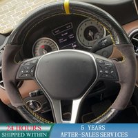 Customized Car Steering Wheel Cover Carbon fiber For Mercedes Benz W176 W246 C-Class W204 C117 C218 X218 W212 C207 A207 X156