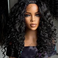Indian Loose Deep Wave 100% Remy Human Hair Natural 2X4 Middle U Part Wigs Adjustable Easy Wear Full Machine Made V Part Wigs