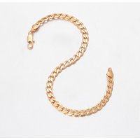 XP Jewelry -- ( 25 cm x 6 mm ) Classical Length Figaro 1:1 Bracelets Necklaces For Men Women 18 k Gold Plated Fashion Jewelry