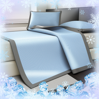 Summer Cooling Ice Silk Bed Sheet Cold Feeling Mattress Cover for Hot Weather Breathable Washable (No Pillowcase)