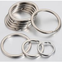 20pcs Metal Split Jump Rings Metal Hooks Double Layer Glossy Car Keychain Accessories DIY Keychain Pendant Making Accessory