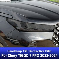 Car Headlight Protection Smoked Black Tint Anti-Scratch Protective Film TPU Stickers For Chery TIGGO 7 PRO 2022-2024 Accessories