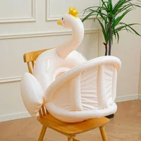 PVC Thickened Inflatable Toys Crown Swan Children's Swimming Ring Summer Outdoor Pool Water Park Inflatable Floating Water Toys