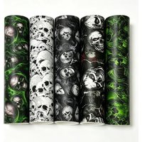 Skull Sticker Bomb Graffiti PVC Vinyl Wrap Film With Air Release Self Adhesive Car Motorcycle Bicycle Furniture Sticker Decal