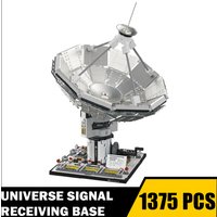 MOC Universe Space Signal Receiving Base Building Blocks Satellite Dish Aerospace Spaceship Assembly Bricks Toys for Kids Gifts