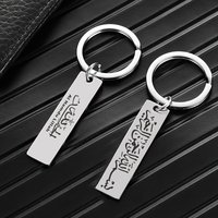 Islamic Allah Ayatul Kursi Key Chain Muslim Arabic Calligraphy Stainless Steel Keychain Quran Jewelry Keyring Gift for Friends