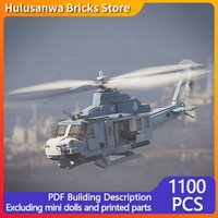 UH-1Y Medium Helicopter Model MOC Building Bricks War Equipment Modular Technology Gifts Holiday Assemble Children Toys Suit