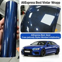 High Gloss Colorful Laser Rainbow Blue Film Wrapping Sticker Car Body Films Vinyl Wrap Exterior Car Stickers Decals for Vehicle