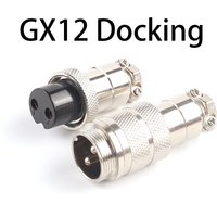 1 Set GX12 Butt type 2/3/4/5/6/7 Pin Electric Aviation Socket & Plug 12MM Docking Power Male& Female Circular Panel Connector