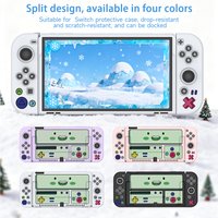 Suitable for Switch NS/OLED special soft shell protective case, Christmas theme,shockproof and drop-proof,stylish shell