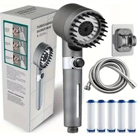 2026 new ion drop shower head with handheld filter shower, turbocharger with multiple spray modes, built-in filter on/off switch
