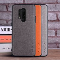 Textile Leather Case for Oneplus 8 Pro 8T soft TPU with back hard PC material camera protection design cover