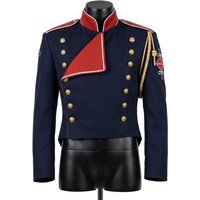 Custom Made Super Singer Michael Stage Performance Military Jacket Adult Mens Wool Navy Blue Retro PoP Star Top Coat