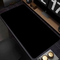 Large Black Desk Mat Solid color simple Computer Laptop Mouse Pad Girls Gaming Mousepad Rubber Non-Slip Cushion Office Deskmat