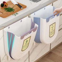 Kitchen Folding Hanging Trash Can Cabinet Door Mounted Trash Can Home Bathroom Cabinet Wall Mounted Trash Can Kitchen Accessorie