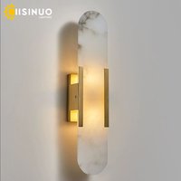 Modern Stone Wall Lamp Stone Marble Light Fixtures Black Gold Color G4 Socket for Bedroom Living Room Decoration Hotel Restauran