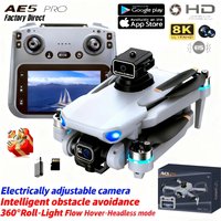 8K HD Mini Drone 2026 New AE5 Pro 4.5" Screen Control 20 Min Battery Headless Mode 360° Flip Quadcopter Helicopter Kid Toy Drone