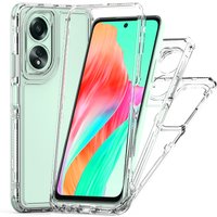 Fit OPPO A79 5G,Crystal Clear 3 in 1 Shockproof Transparent Cases Hard Bumper Soft TPU Protective Cover For Reno 7 4G/Reno 10 5G