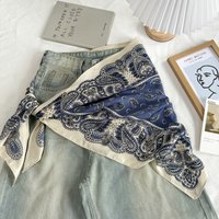 Korean-Style Multi-Functional Triangular Binder Silk Scarf High-Grade Bandage Dress Fart Curtain Tie Stoles Shawls Small Scarf