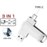 Bliksem TYPE-C Flash Drive OTG 32GB 64GB High Speed USB2.0 for Computer Cell Phone 3in1 USB Metal Mini Pen Drive 32GB USB 64GB