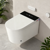 Smart Toilet Wall Mounted Bidet Toilet with Heated Seat Instant Heating Auto Flush Air Dryer for Bathroom Elongated One Piece