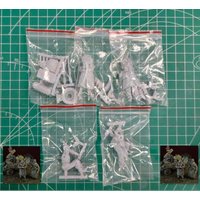 1/35 Winter Soldier Set 4 Person Resin Figure Assembled Model Kit Art Hobby Sculpture Miniature Toy Unassembled and Unpainted