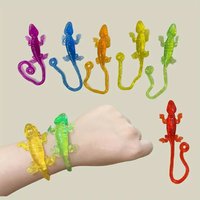 5/10/20 PCS Elastic Reptile Toys Christmas Gifts Sticky Fidget Stuffing Kids Gecko Funny Target Ball