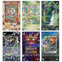 Pocket Monster Mewtwo Display Stand Anime PTCG Dragalge Floette Psyduck Cinccino Collection Card Acrylic Photo Frame DIY Gift