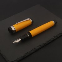 Luxury High Quality Brand Fountain Pen metal yellow Gift Classic Calligraphy Nib School Student Office Stationery