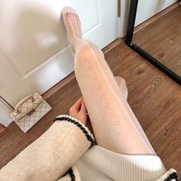 Sexy Black White Lolita Hollowed Lace Mesh Stockings Women Bottomed Pantyhose Japanese Goth Thin Stocking Hot Classic Tights