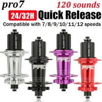 HASSNS PRO 7 32 holes mtb hubs 7 8 9 10 11 12speed Mtb hubs noisy cube k7 24/32holes hub for bike MTB Rear Hub Quick Release