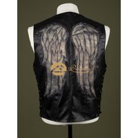 Daryl Dixon Cosplay Vest Angel Wings Jacket for Men Adults